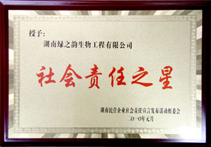 綠之韻集團(tuán)董事常務(wù)副總經(jīng)理勞嘉獲“社會責(zé)任之星”稱號