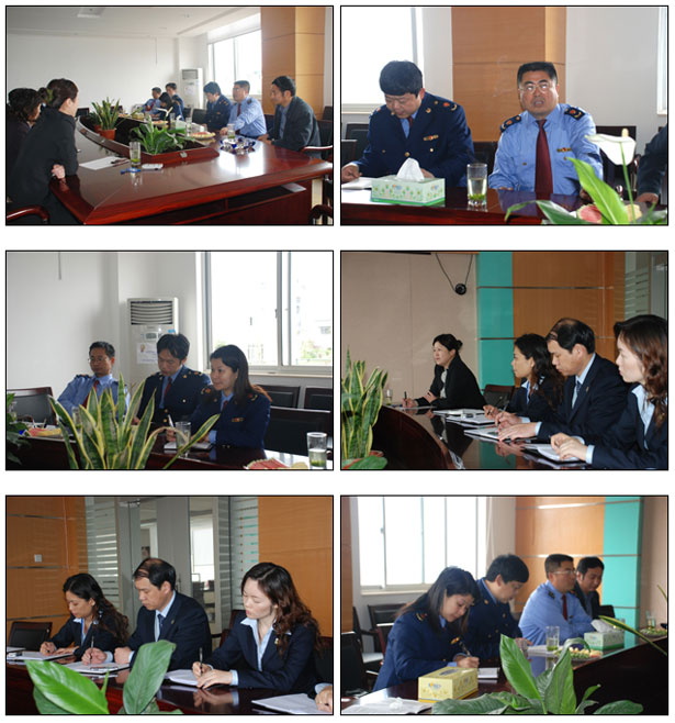 瀏陽市工商行政管理局、公平交易局、瀏陽生物醫(yī)藥園區(qū)工商分局等工作小組成員一行來綠之韻集團(tuán)作行政指導(dǎo)工作