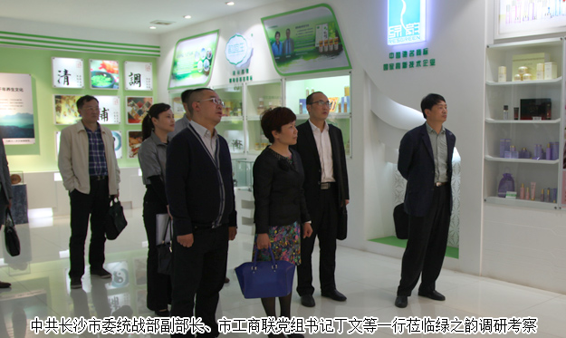 中共長(zhǎng)沙市委統(tǒng)戰(zhàn)部副部長(zhǎng)、市工商聯(lián)黨組書(shū)記丁文等一行蒞臨綠之韻調(diào)研