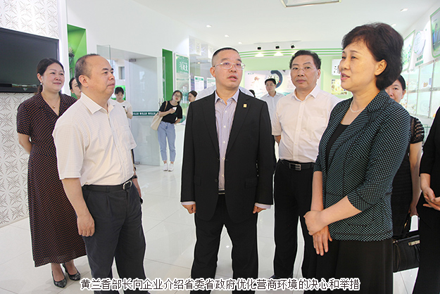 中共湖南省委常委、省委統(tǒng)戰(zhàn)部部長(zhǎng)黃蘭香一行蒞臨綠之韻調(diào)研指導(dǎo)